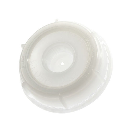 Picture of 70 mm 6TPI Natural HDPE Tamper Evident Screw Cap with 3/4" Knockout (EPDM Gasket)