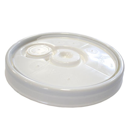 Picture of 3.5-6 Gallon White HDPE Plastic Round Cover, All Plastic Spout