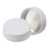 Picture of 38-400 White PP Matte Top, Ribbed Sides Cap, FS1-19 Plain Heat Seal Liner for PE