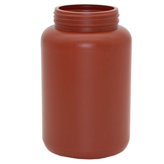 Picture of 1750 cc Round Amber HDPE Plastic UV Bottle, Electro Treated Anti Static, 89-400 Neck Finish