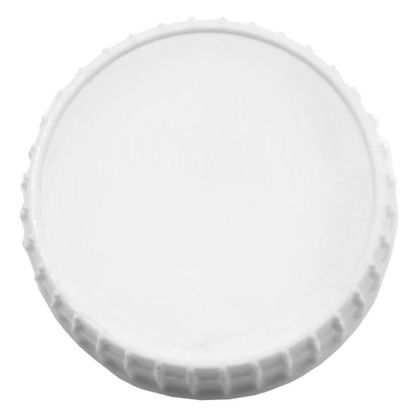 Picture of 63 MM White PP Plastic Screw Cap, w/ Foam Liner (F-217)