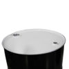 Picture of 55 Gallon Black Unlined Steel Tight Head Drum w/White Top, 2" & 3/4" Tri-Sure Fitting, UN Rated