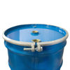 Picture of 55 Gallon Chevron Blue Steel Open Head Steel Drum w/ Blue Cover, Olive Drab Phenolic Lined, 3 Tri-Sure Fittings, Bolt Ring, EPDM Gasket, UN Rated