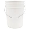 Picture of 20 Liter White HDPE Plastic Open Head Pail w/ Metal Handle