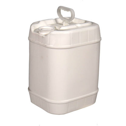 Picture of 5 Gallon White HDPE Plastic Rectangular Tight Head Pail, w/ Swing Handle, Rieke FS II Closure