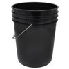 Picture of 20 Liter Black HDPE Plastic Open Head Pail w/ Metal Handle