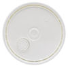 Picture of 5 Gallon White HDPE Plastic Round Cover, w/ Plastic Spout, EDPM Rubber Gasket, UN Rated