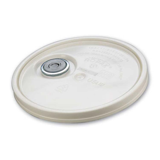 Picture of White HDPE Plastic Round Cover w/ Rieke Flex Spout for 3.5 - 6-Gallon Pails