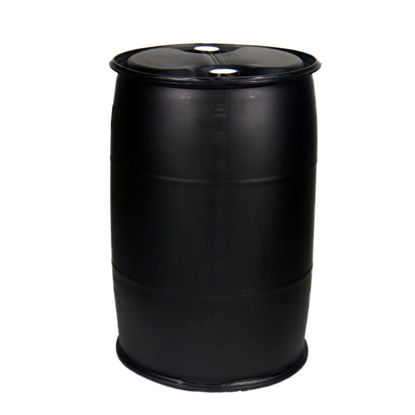 Picture of 55 Gallon Black HDPE Plastic Tight Head Drum, 2" & 3/4" Fittings