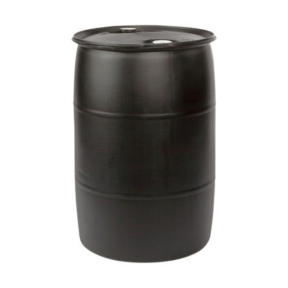 Picture of 55 Gallon Black HDPE Plastic Tight Head Drum, 2" Buttress & 2" NPT