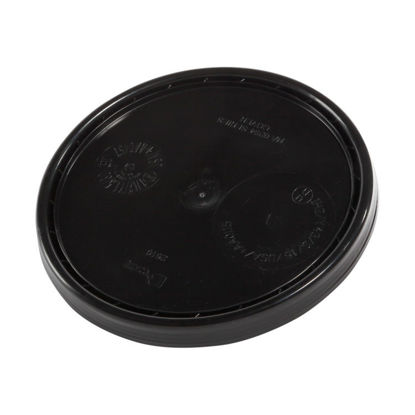Picture of Black HDPE Cover, UN Rated for 3.5 - 6 Gallon Pails