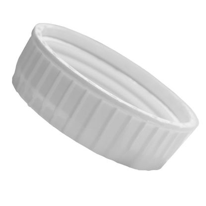 Picture of 63-485 White PP Plastic Matte Top, Ribbed Sides Cap, F-217 Liner