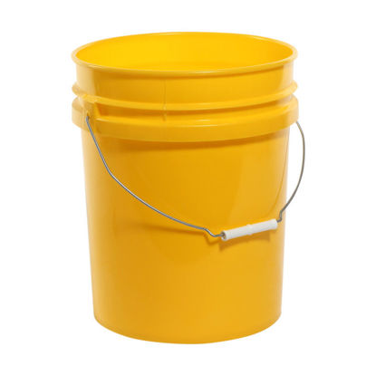 Picture of 5 Gallon Yellow HDPE Open Head Pail, UN Rated