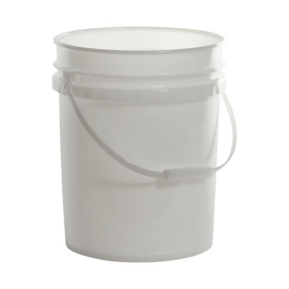 Picture of 5 Gallon Natural HDPE Open Head Pail w/ Plastic Handle, UN Rated
