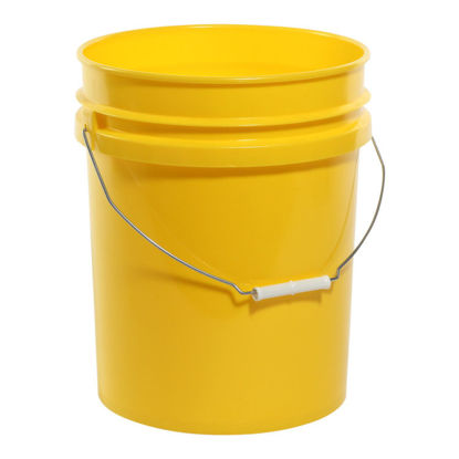 Picture of 5 Gallon Yellow HDPE Open Head Pail