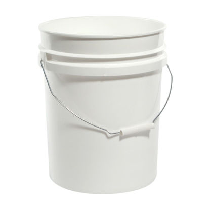 Picture of 5 Gallon White HDPE Open Head Pail, UN Rated