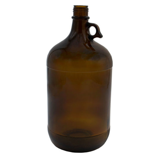 Picture of 4 Liter Round Amber Glass Bottle