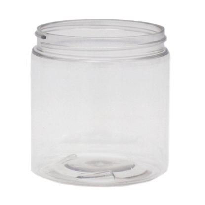 Picture of 8 oz Clear PET Plastic Wide Mouth Jar, 70-400 Neck Finish