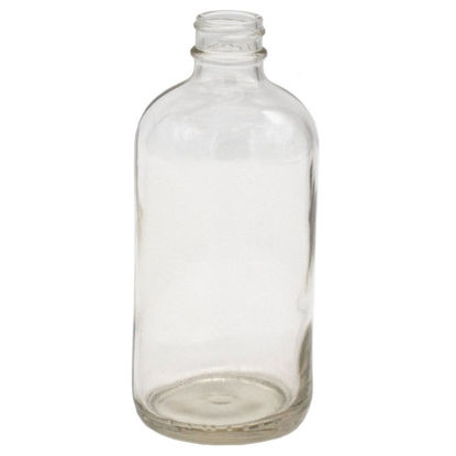 Picture of 8 oz Flint Glass Boston Round Bottle, 24-400 Neck Finish