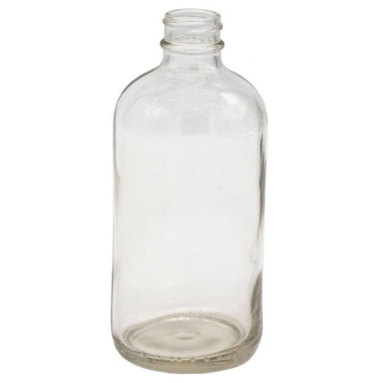 Picture of 8 oz Flint Glass Boston Round Bottle, 24-400 Neck Finish