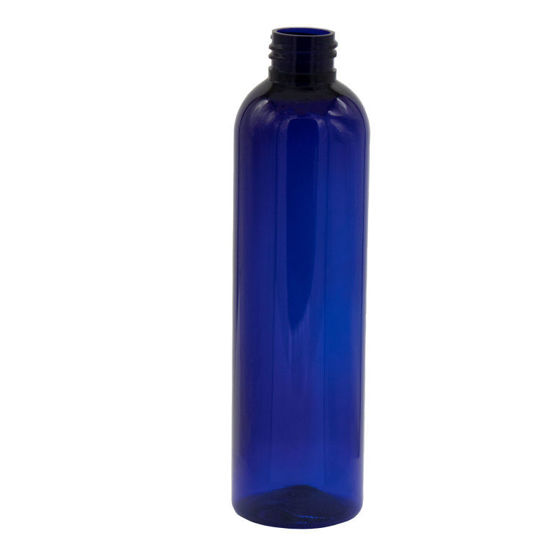 Picture of 8 oz Blue PET Plastic Cosmo Round Bottle, 24-410