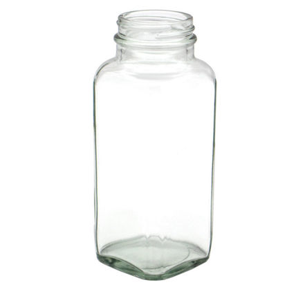 Picture of 8 oz Flint Glass French Square Bottle , 43-400 Neck Finish