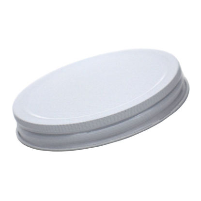 Picture of 83 mm 83-400 White/White Metal Cap w/ Plastisol Liner