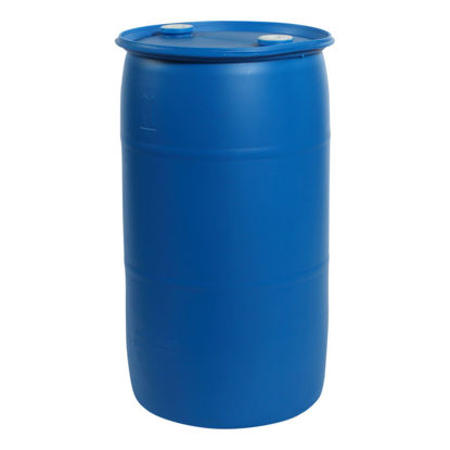 Picture of 35 Gallon Blue Plastic Tight Head Drum with 2" and 2" Fittings, UN Rated