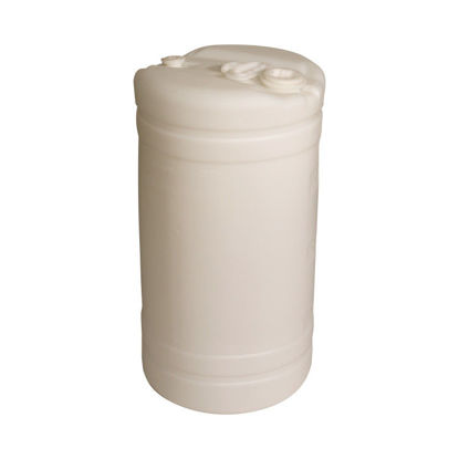 Picture of 15 Gallon Natural Plastic Tight Head Drum with 2" & 3/4" Fittings, UN Rated