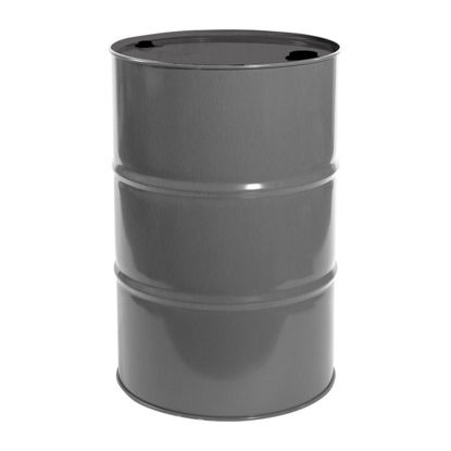 Picture of 55 Gallon Silver Steel Tight Head Drum, Unlined w/ 2" and 3/4" Fittings, UN Rated