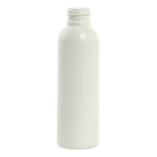 Picture of 4 oz White HDPE Plastic Bullet Bottle, 24-410 Neck Finish, Flame Treated