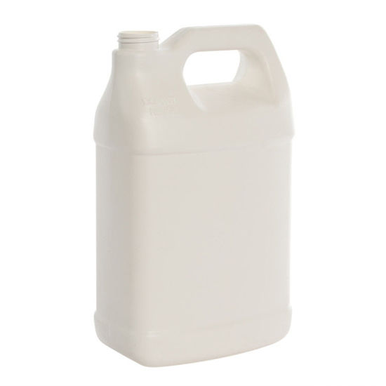 Picture of 128 oz White HDPE F-Style, 38-400, 150 Gram, Fluorinated Level 5