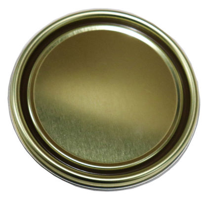 Picture of 1 Quart Metal Paint Can Lid, Gold Phenolic Lined, w/ Compound Gasket