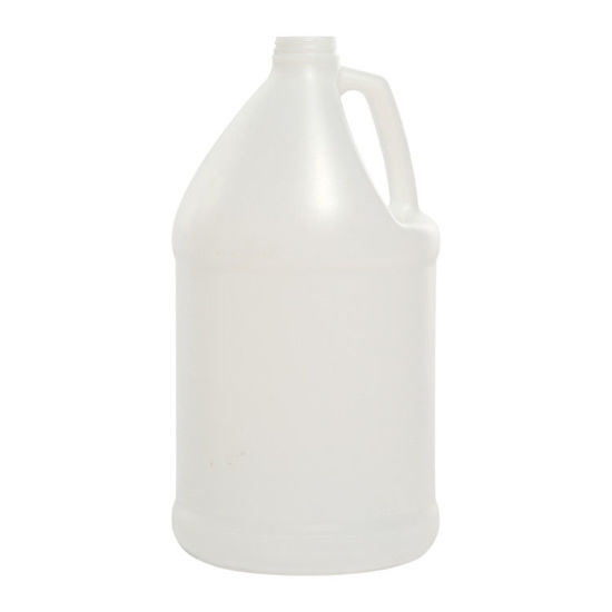 1 Gallon (128oz) Natural HDPE Plastic Industrial Round Bottle (38-400)