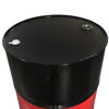 Picture of 55 Gallon Black/Red Unlined Steel Tight Head Drum, Red Middle on Drum, UN Rated