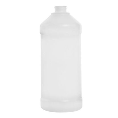 Picture of 32 oz Natural HDPE Plastic Modern Round Bottle, 28-400, 65 Gram