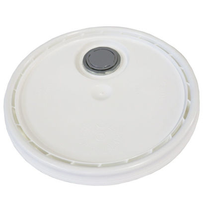 Picture of 3.5-6 Gallons White HDPE Plastic Cover, Rieke Spout, UN Rated