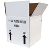 Picture of 128 oz Natural HDPE Plastic Industrial Round Bottles, 4x1 Kit, w/ White Box w/ Z Divider, 120 Gram
