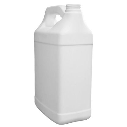 Picture of 128 oz White HDPE Plastic F-Style, Fluoirnated Level 3, 38-400 Neck Finish, 165 Gram