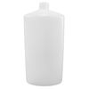 Picture of 32 oz natural HDPE Plastic Ribbed Straight Side Oval Bottle, 28-410 Neck Finish, 57 Gram