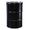 Picture of 55 Gallon Black Unlined Steel Open Head Drum, w/ Black Cover, Lever Lock Ring, UN Rated