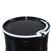 Picture of 55 Gallon Black Unlined Steel Open Head Drum, w/ Black Cover, Lever Lock Ring, UN Rated