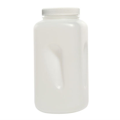 Picture of 4 liter Natural HDPE Square, 100-415, 5 Gram