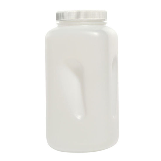 Picture of 4 liter Natural HDPE Square, 100-415, 5 Gram
