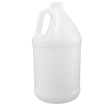 Picture of 128 oz Natural HDPE Plastic Industrial Round Bottle, 38-400, 130 Gram