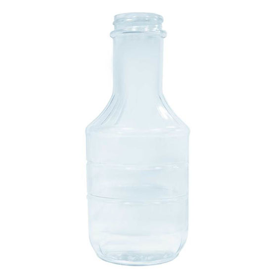 Picture of 16 OZ CLEAR PVC FLUTED DECANTER BBQ BOTTLE, W/ 38-400 NECK FINISH