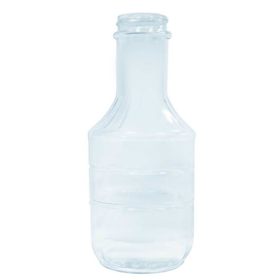Picture of 16 OZ CLEAR PVC FLUTED DECANTER BBQ BOTTLE, W/ 38-400 NECK FINISH