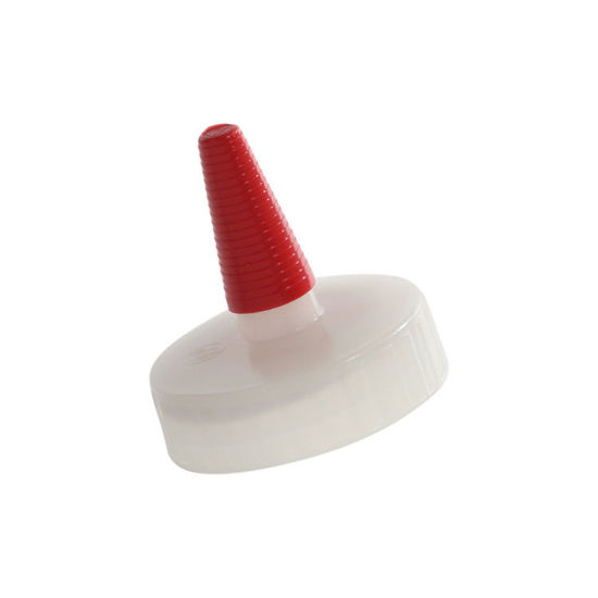 Picture of 38-400 Natural LDPE Spout Cap with Regular Red Tip, F217 & HS05 Liner