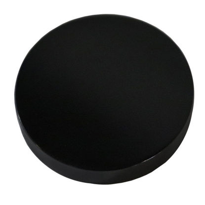 Picture of 63-400 Black Phenolic Plastic Smooth Top Cap, Smooth Sides, Solid PE Liner