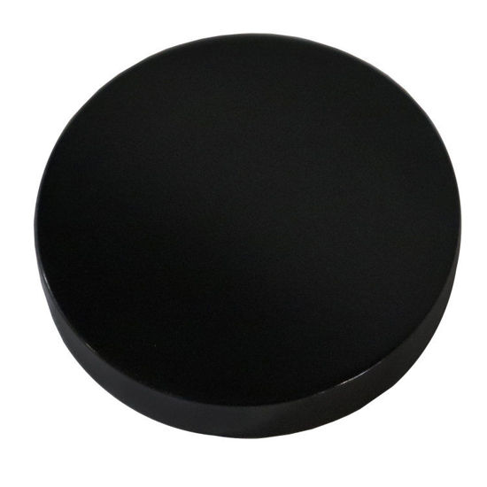 Picture of 63-400 Black Phenolic Plastic Smooth Top Cap, Smooth Sides, Solid PE Liner